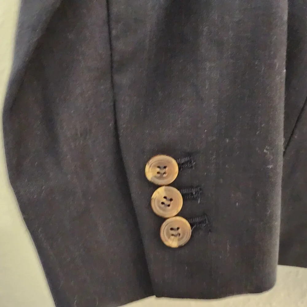 Talbots | Navy Luxe Wool Single Button Blazer 12 - Picture 5 of 10